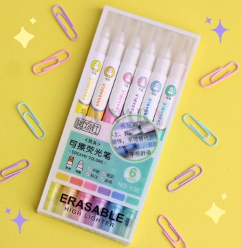 هایلایتر 6 رنگ پاک کن دار