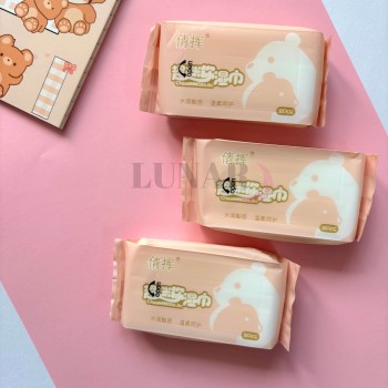 دستمال مرطوب مینی خرس صورتی