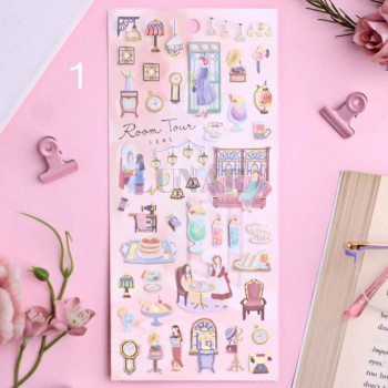 استیکر طلاکوب وارداتی Room town