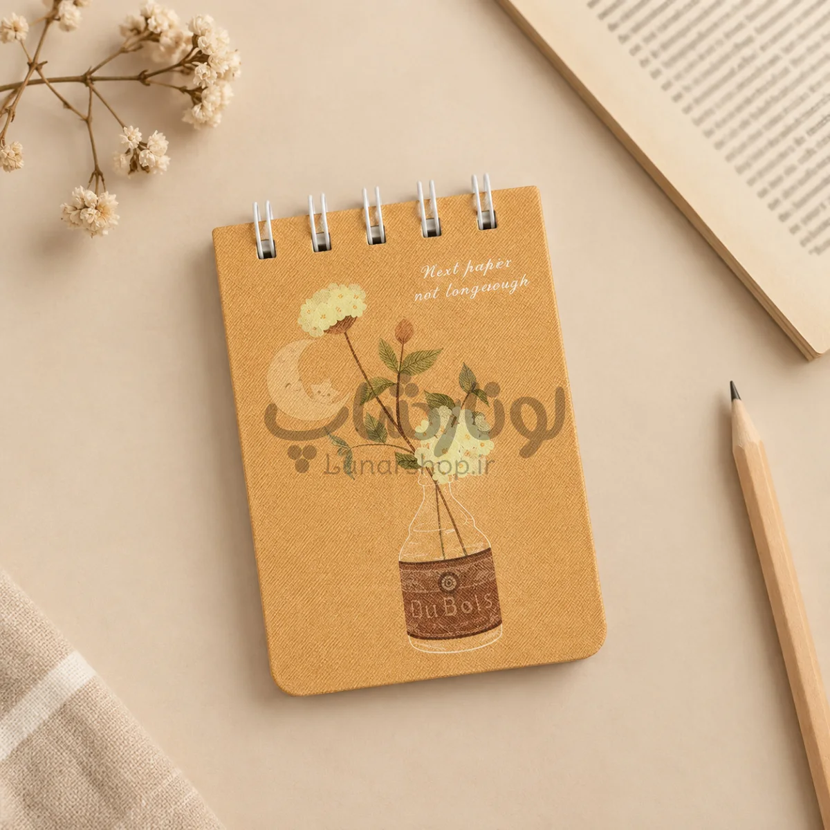 دفترچه سیمی طرح گل